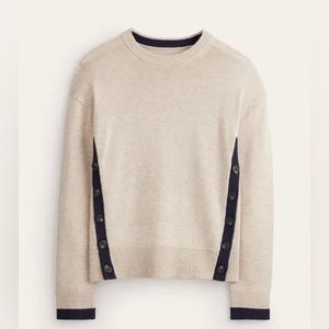 BODEN Alma Contrast Trim Sweater